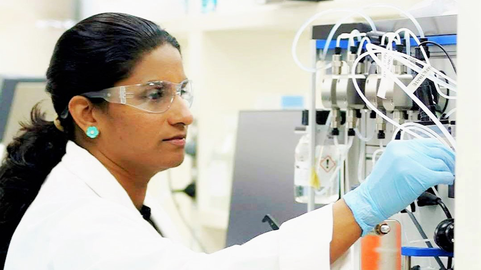 Scientist Pushpa Kotharu in a CSL Behring Laboratory