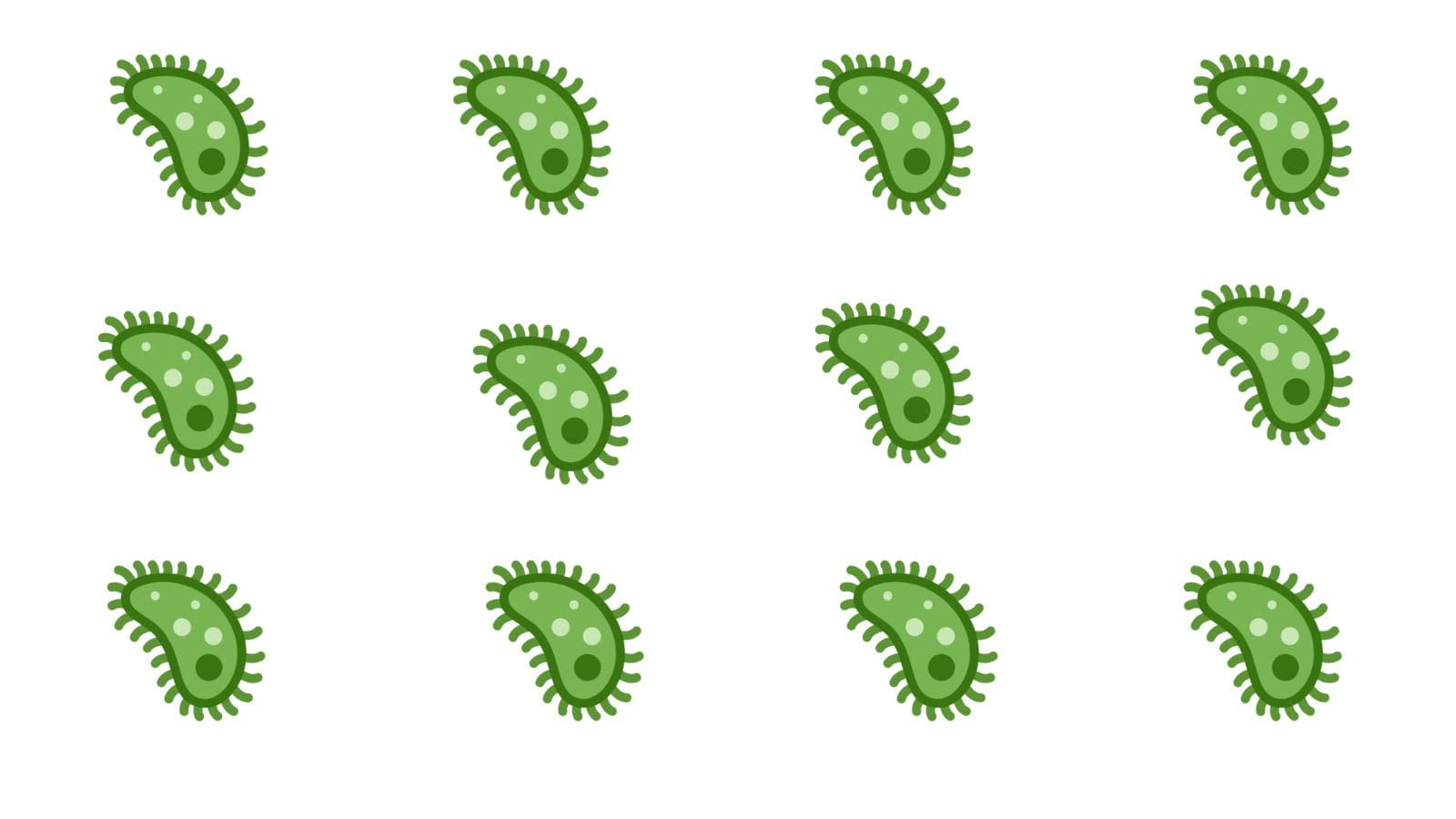 green microbe emojis