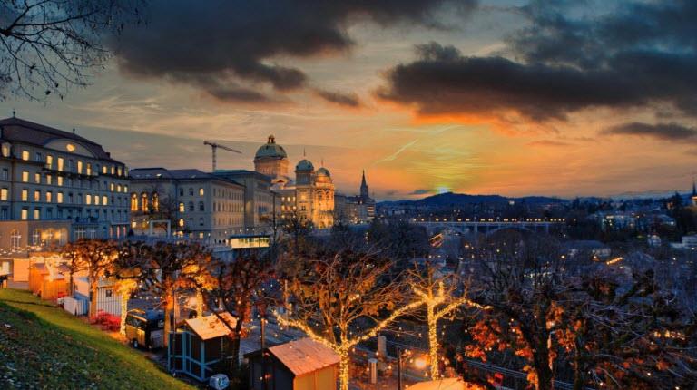 Festive lights in Bern, Switzerland