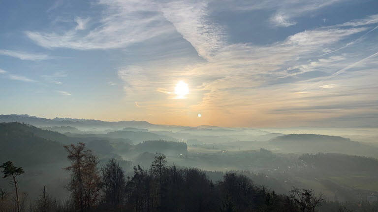 sunny winter sky in Bern