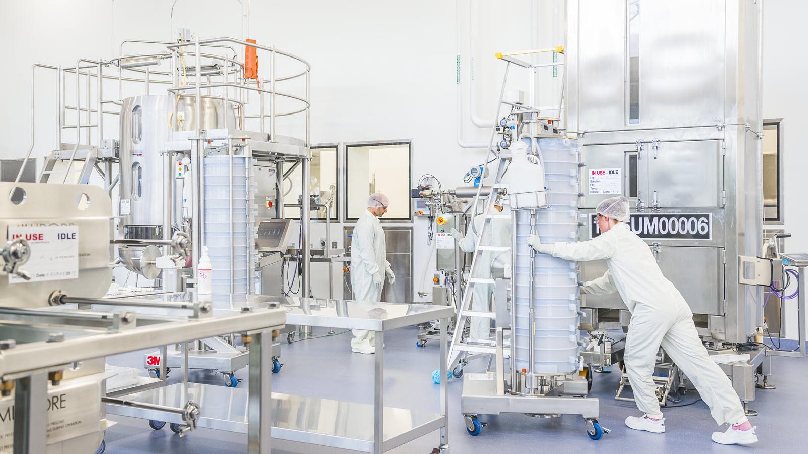 CSL Behring employees in Australia begin production of a COVID-19 vaccine candidate.