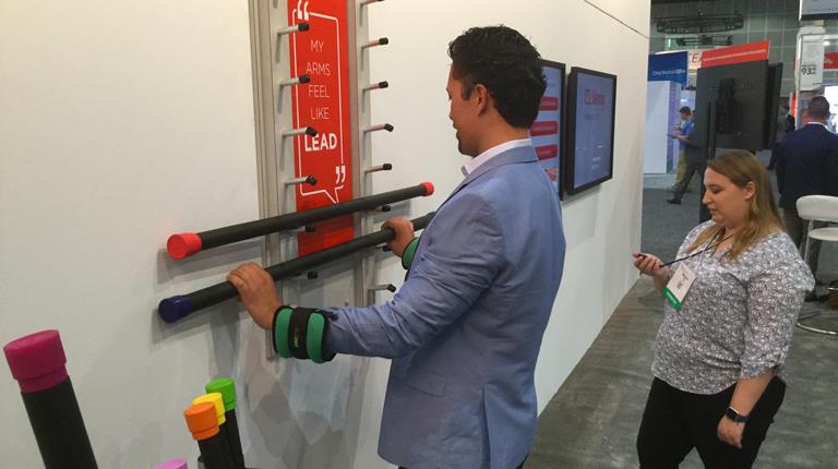 Attendees at the 2018 American Academy of Neurology Annual Meeting in Los Angeles participated in a demonstration of what it’s like to deal with common Chronic Inflammatory Demyelinating Polyneuropathy symptoms.