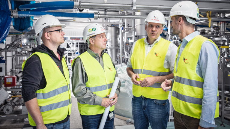 Construction team at Marburg site