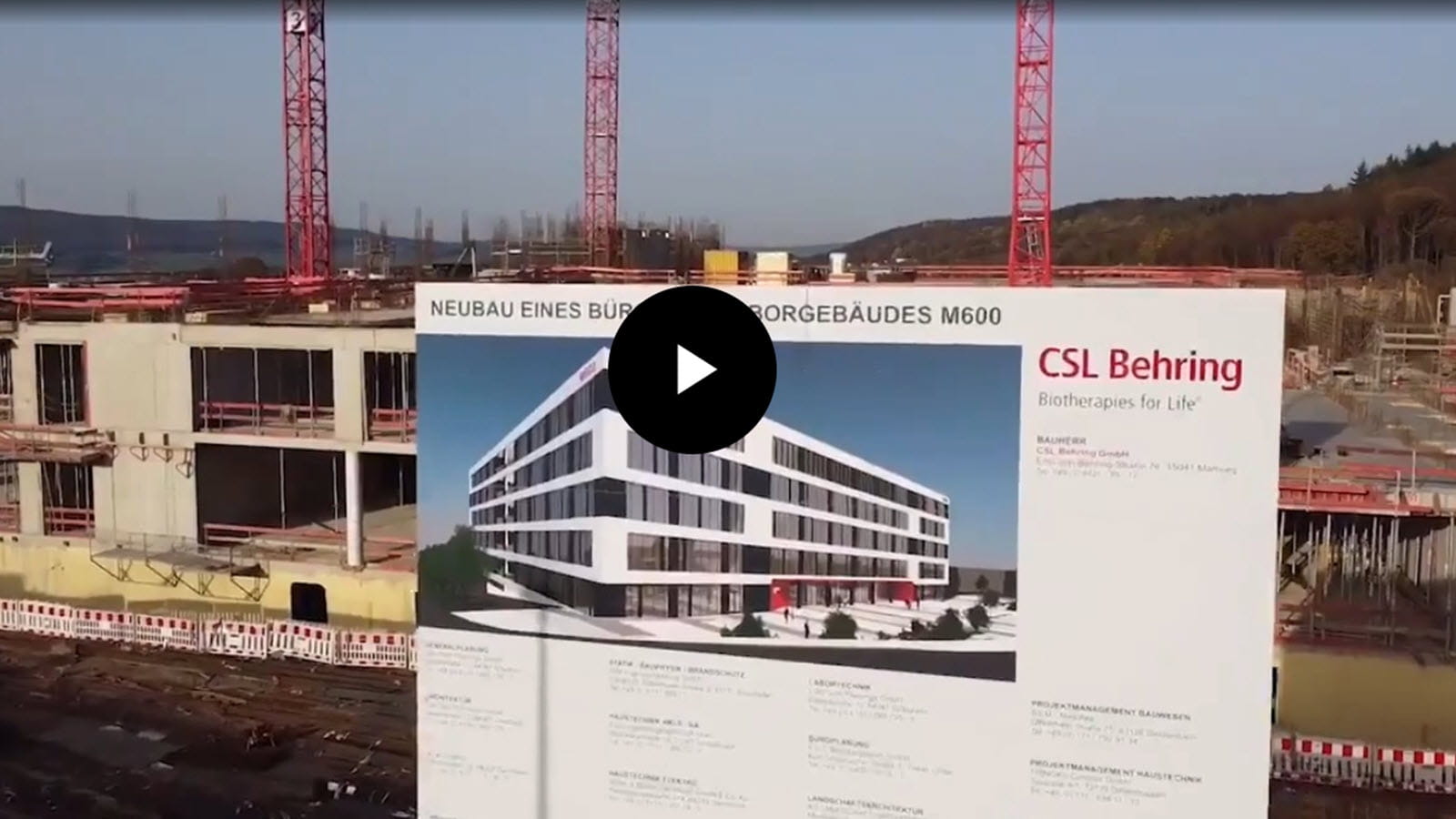 finished building illustration in front of ongoing Marburg R&D construction