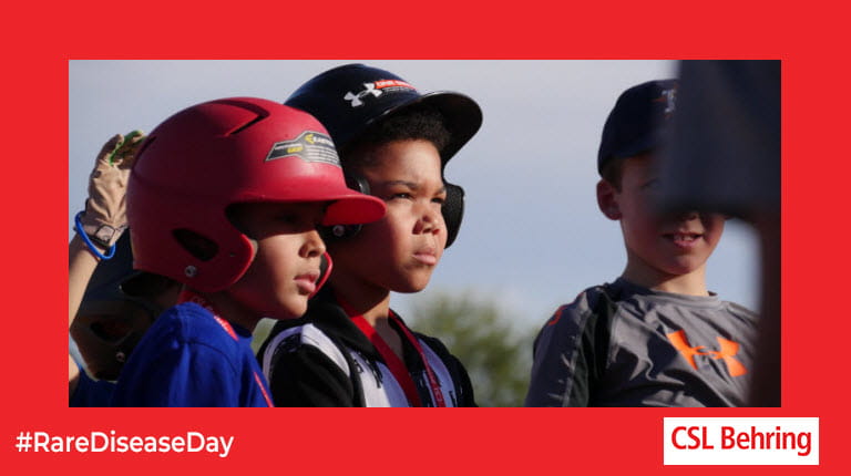 Kids with bleeding disorders waiting to bat at the JNC