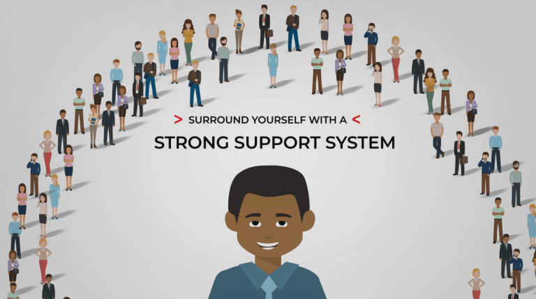 Sickle cell patient with support system