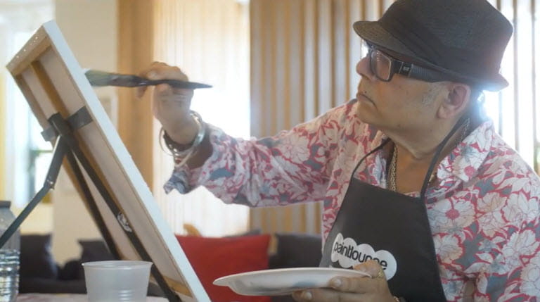 CIDP patient Rohit does art therapy