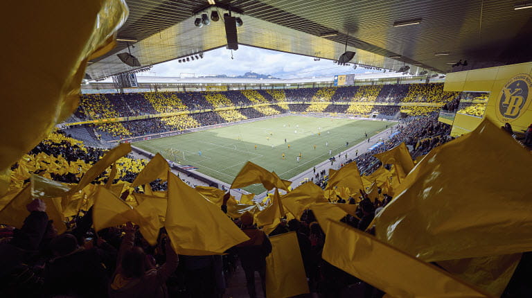 Crowd excitement at Wankdorf Stadium