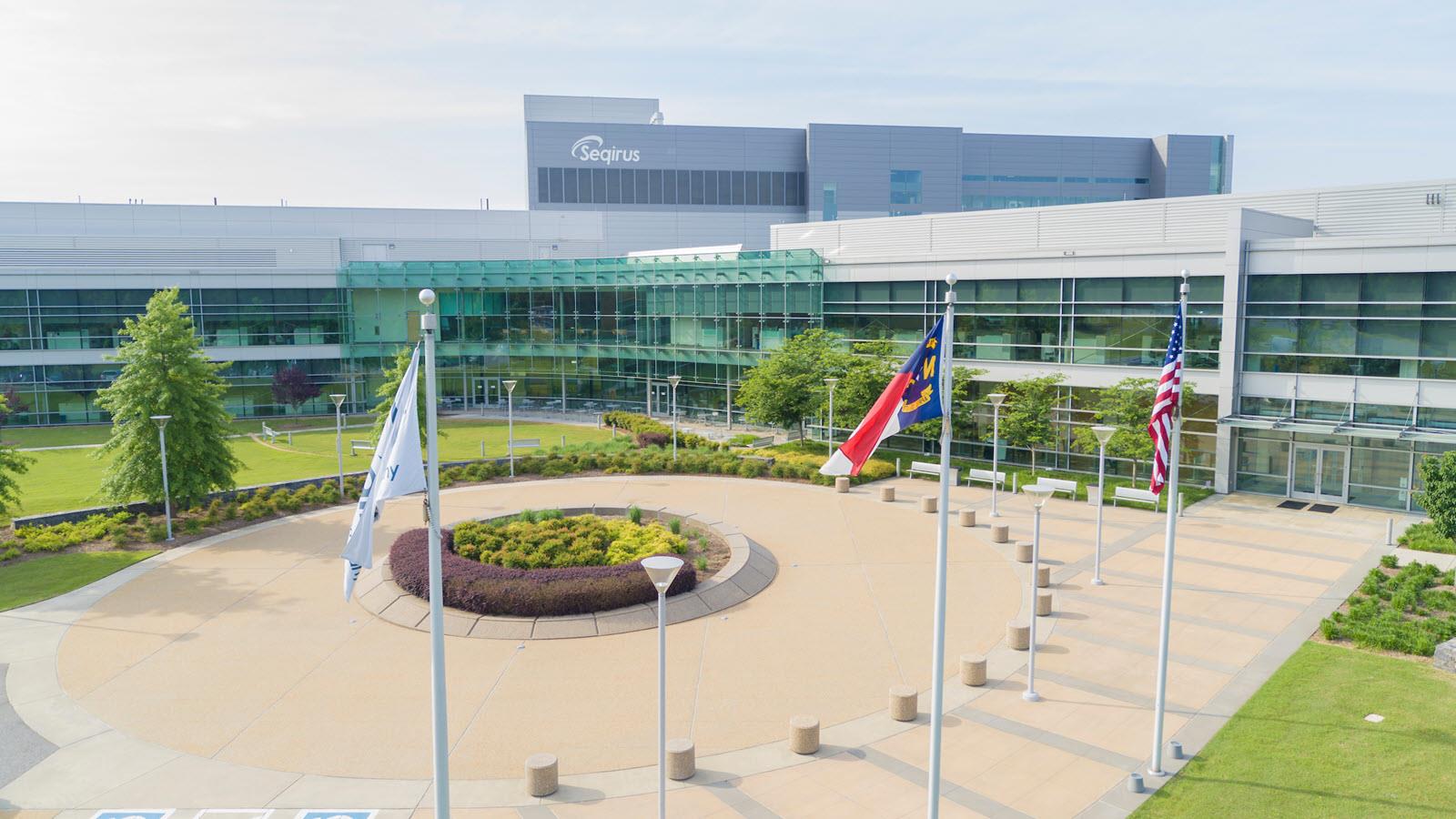 Exterior shot of the Seqirus Holly Springs facility