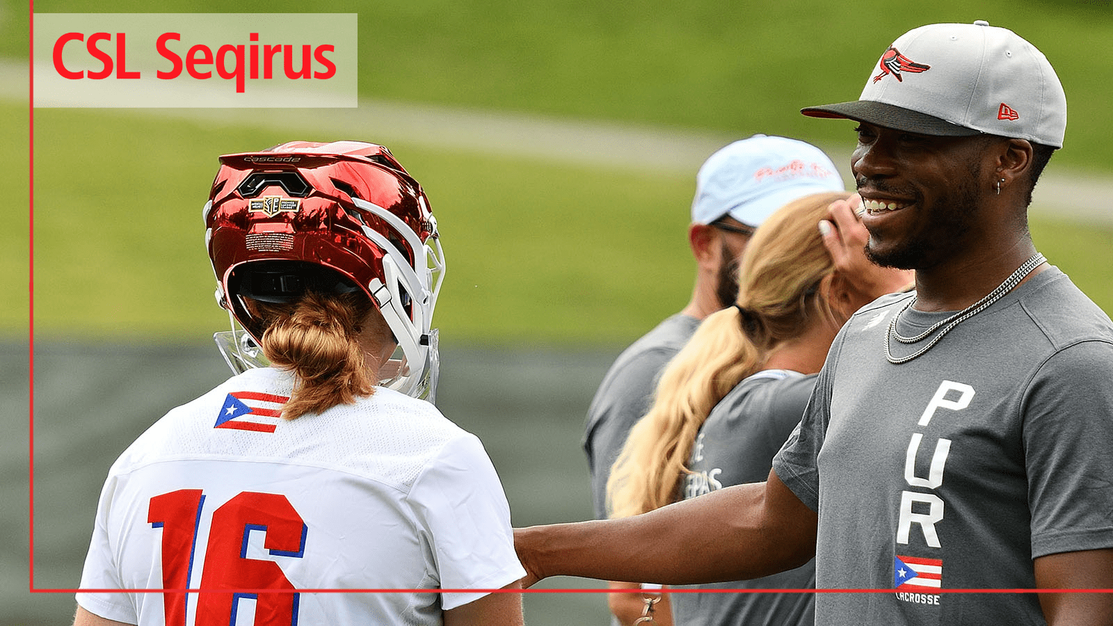 D Ming, Senior Regional Account Manager for CSL Seqirus, coaching lacrosse.