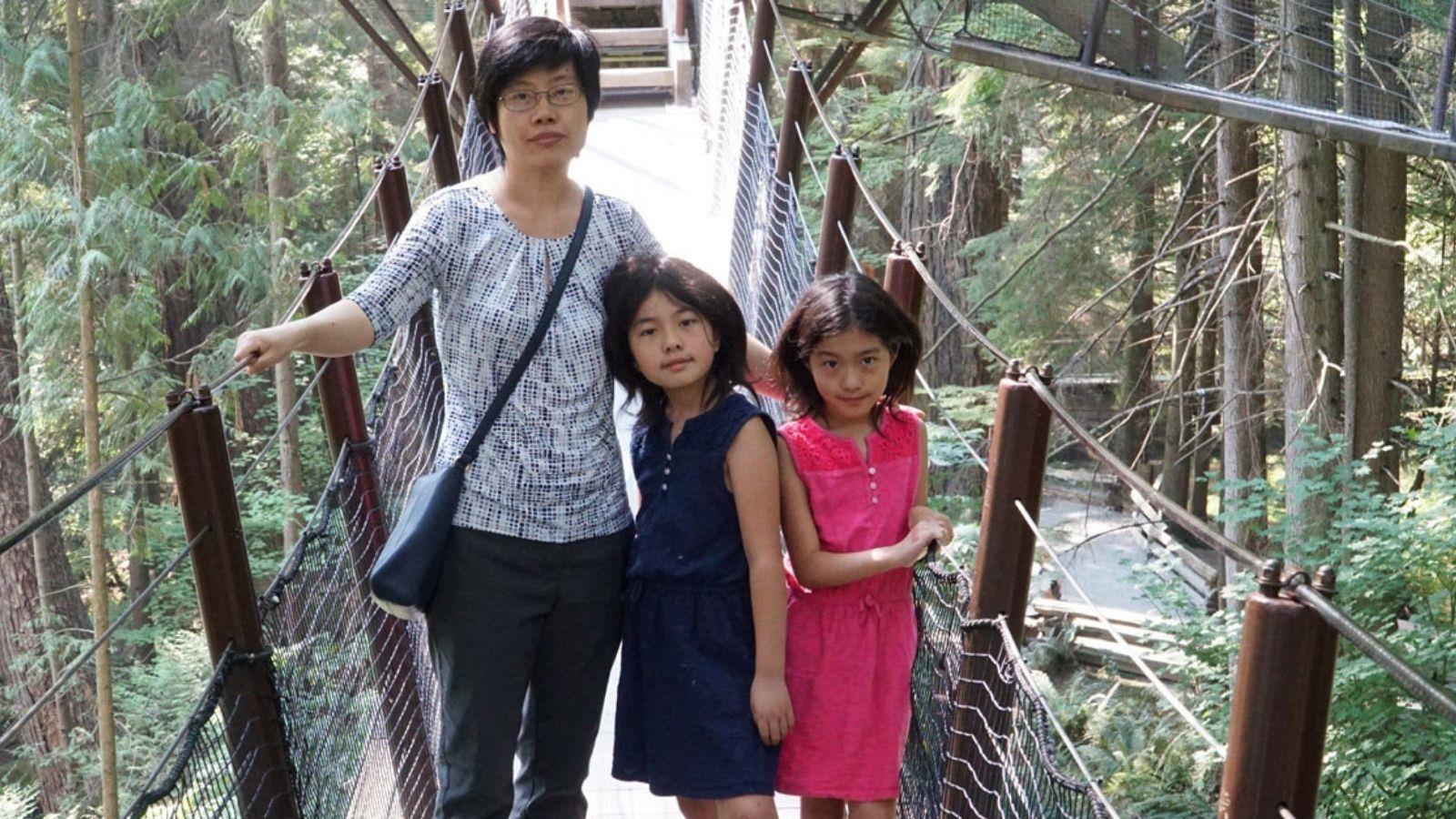 Yingxia Wen, Seqirus Head of Drug Discovery Research, with her daughters.