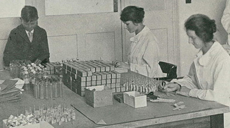 Packing Spanish Flu Vaccine 1919