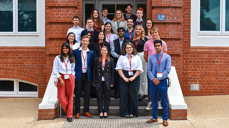 Image of CSL Graduates in front of a building at the Parkville site