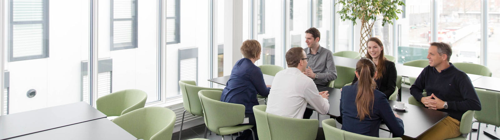 Employees in a meeting