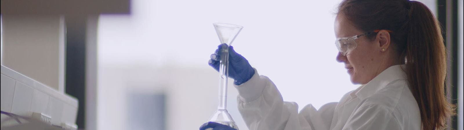 CSL female scientist in lab