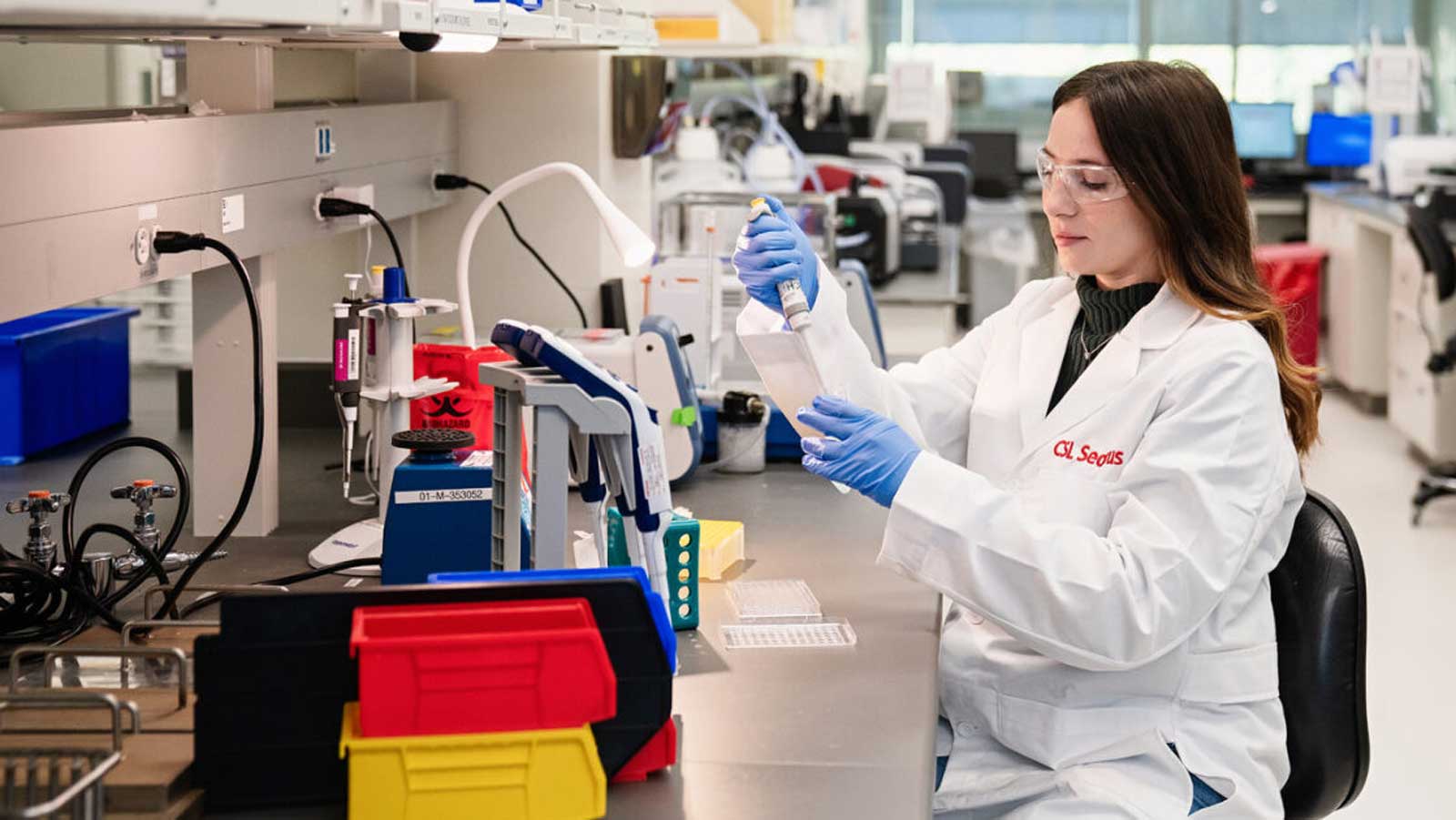 CSL scientist working in a lab