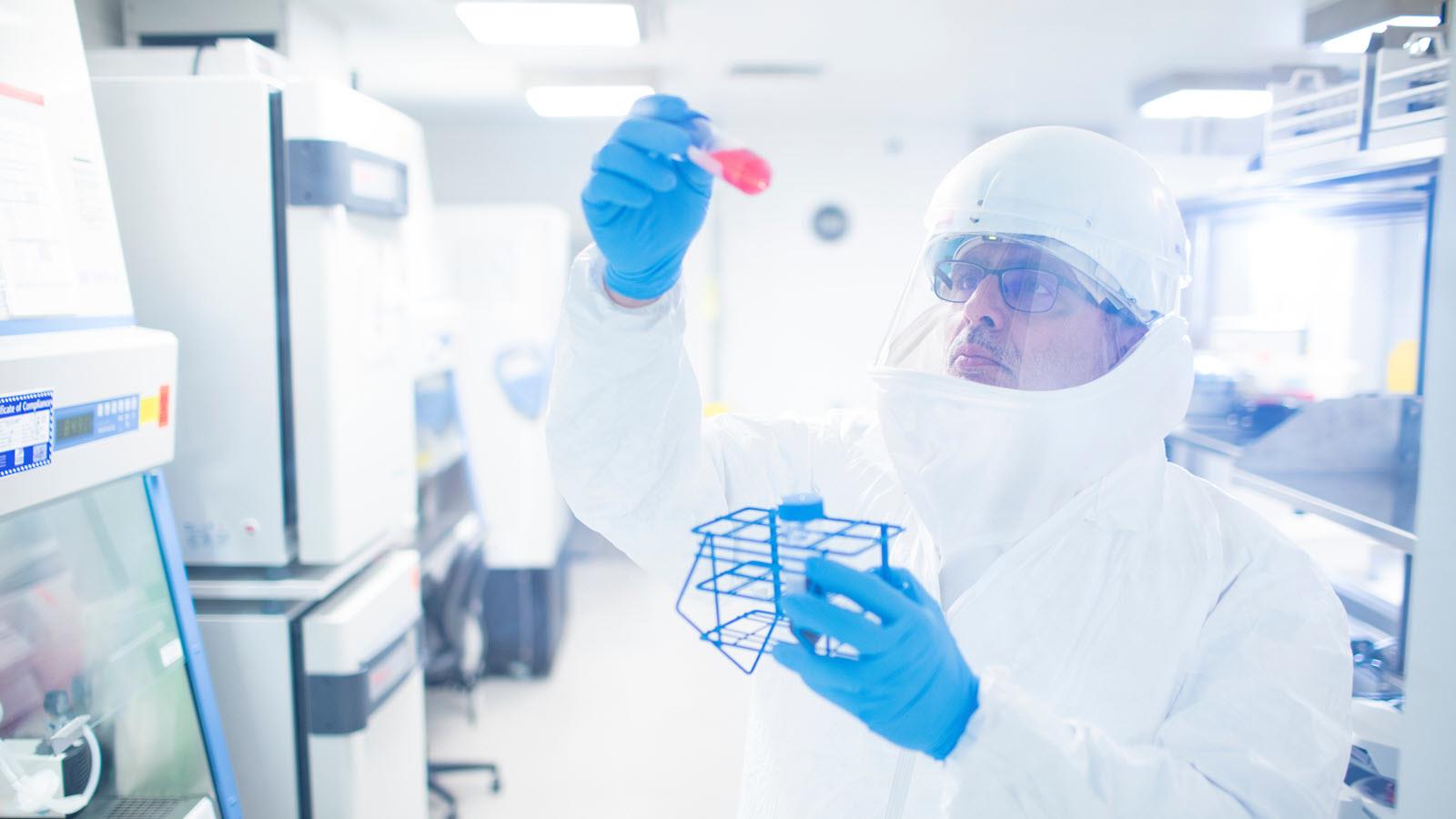 CSL employee Guiseppe Palladino at Seqirus Research & Development facility in Cambridge MA