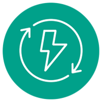 Icon graphic - lightning bolt