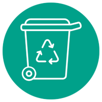 Icon graphic - recycling bin