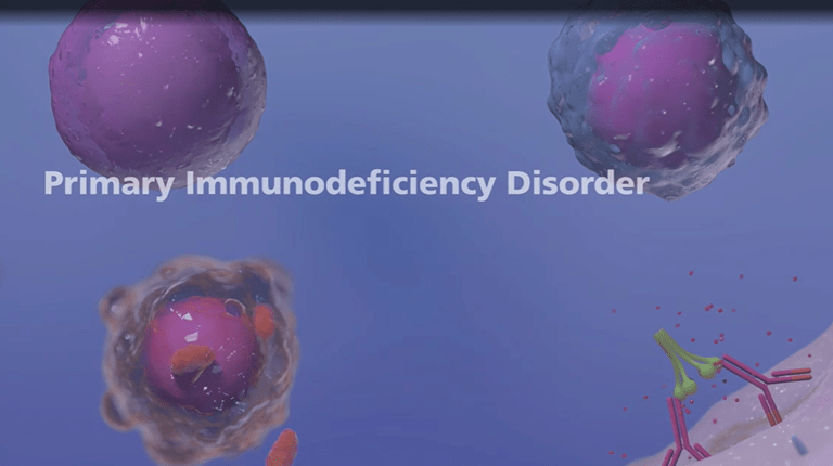 Microscopic view of primary immunodeficiency disease