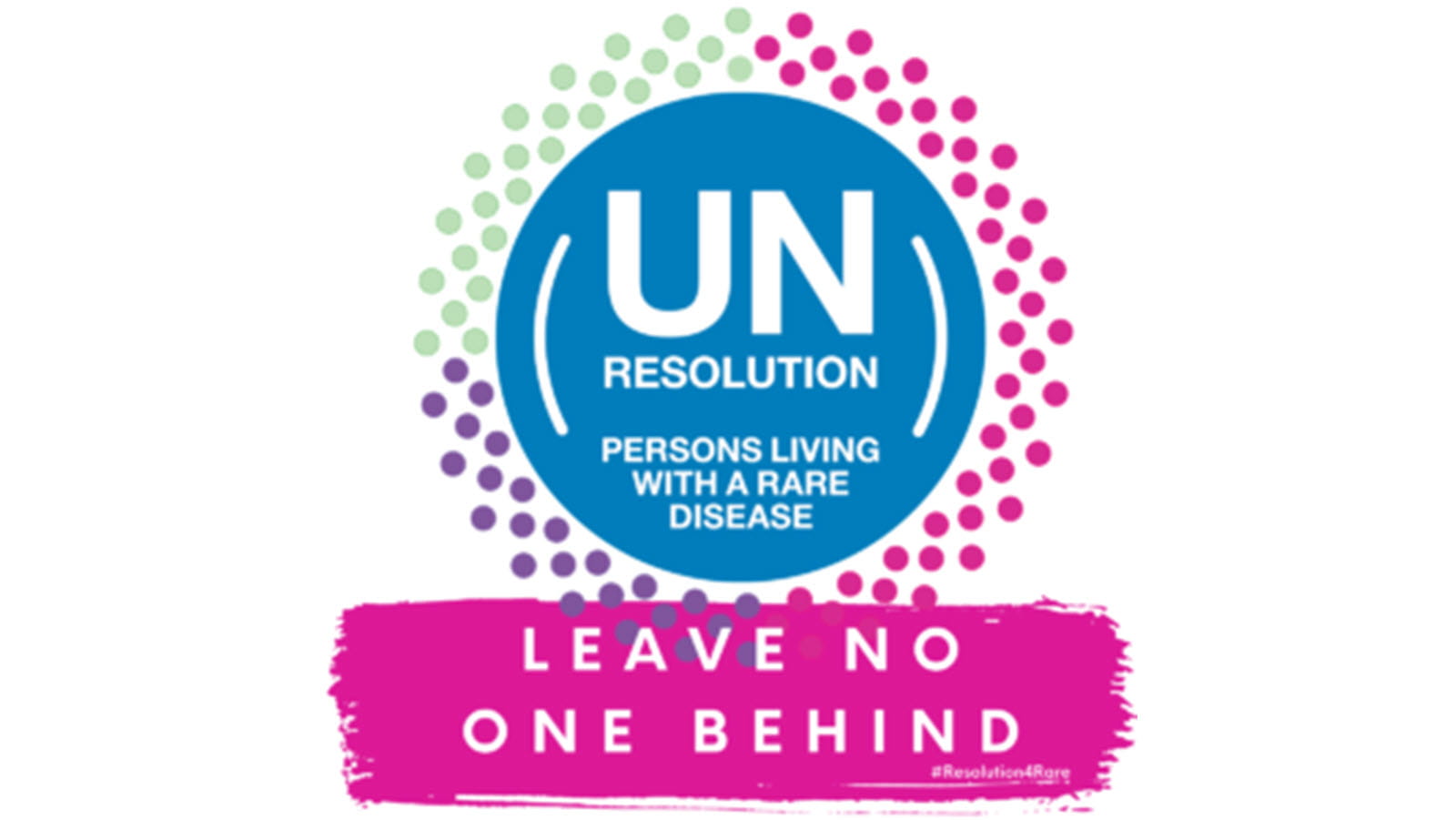 UN resolution graphic for persons with rare diseases - Leave no one behind