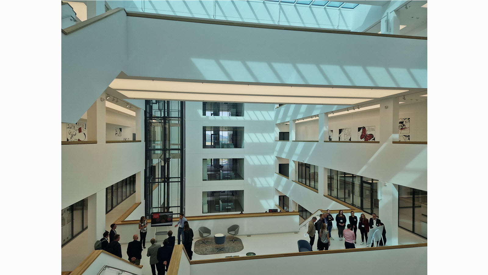interior view of the atrium at the new CSL R&D building in Marburg, Germany 