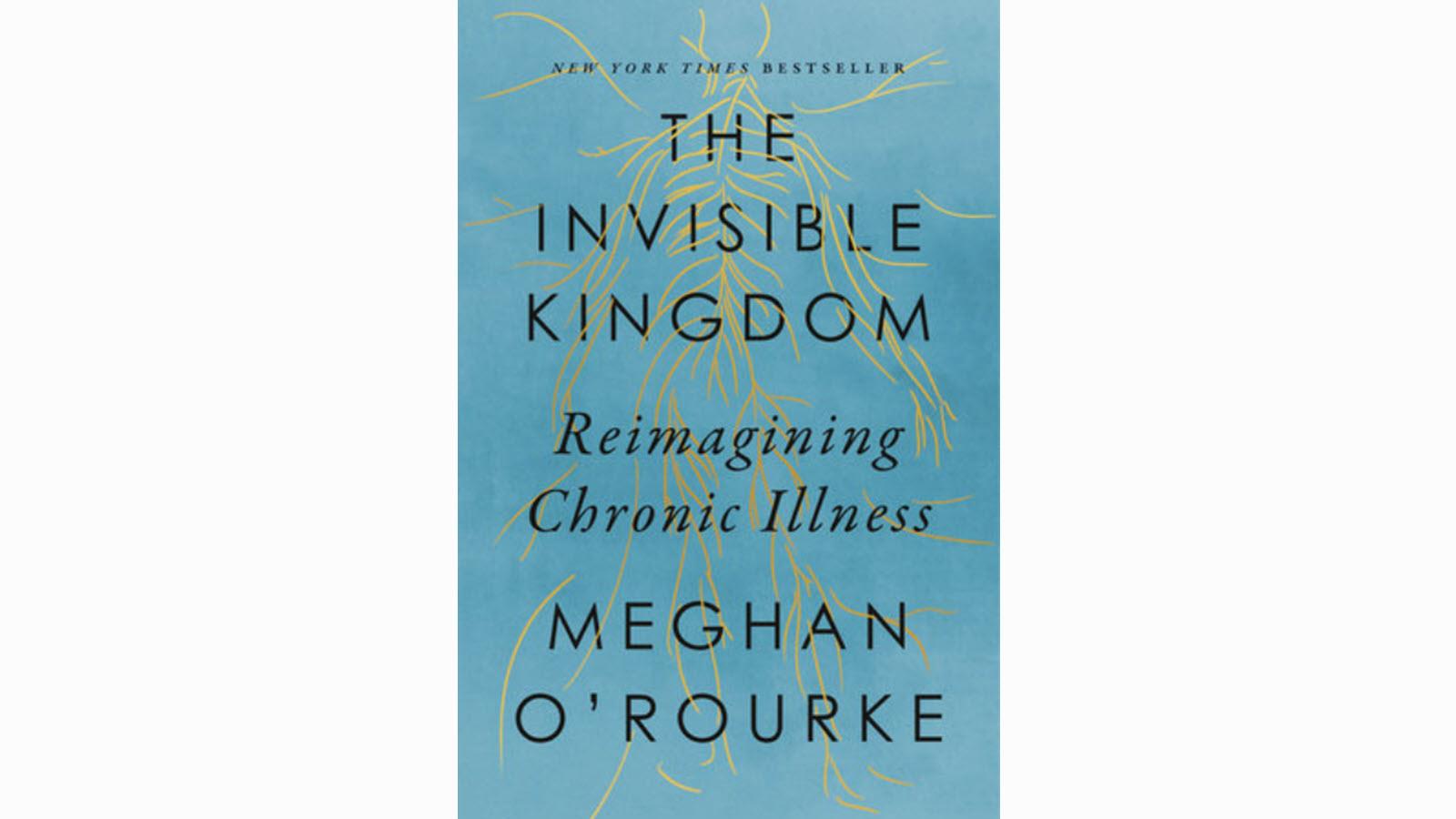 Blue book cover - The Invisible Kingdom - Reimagining Chronic Illness by Meghan O'Rourke