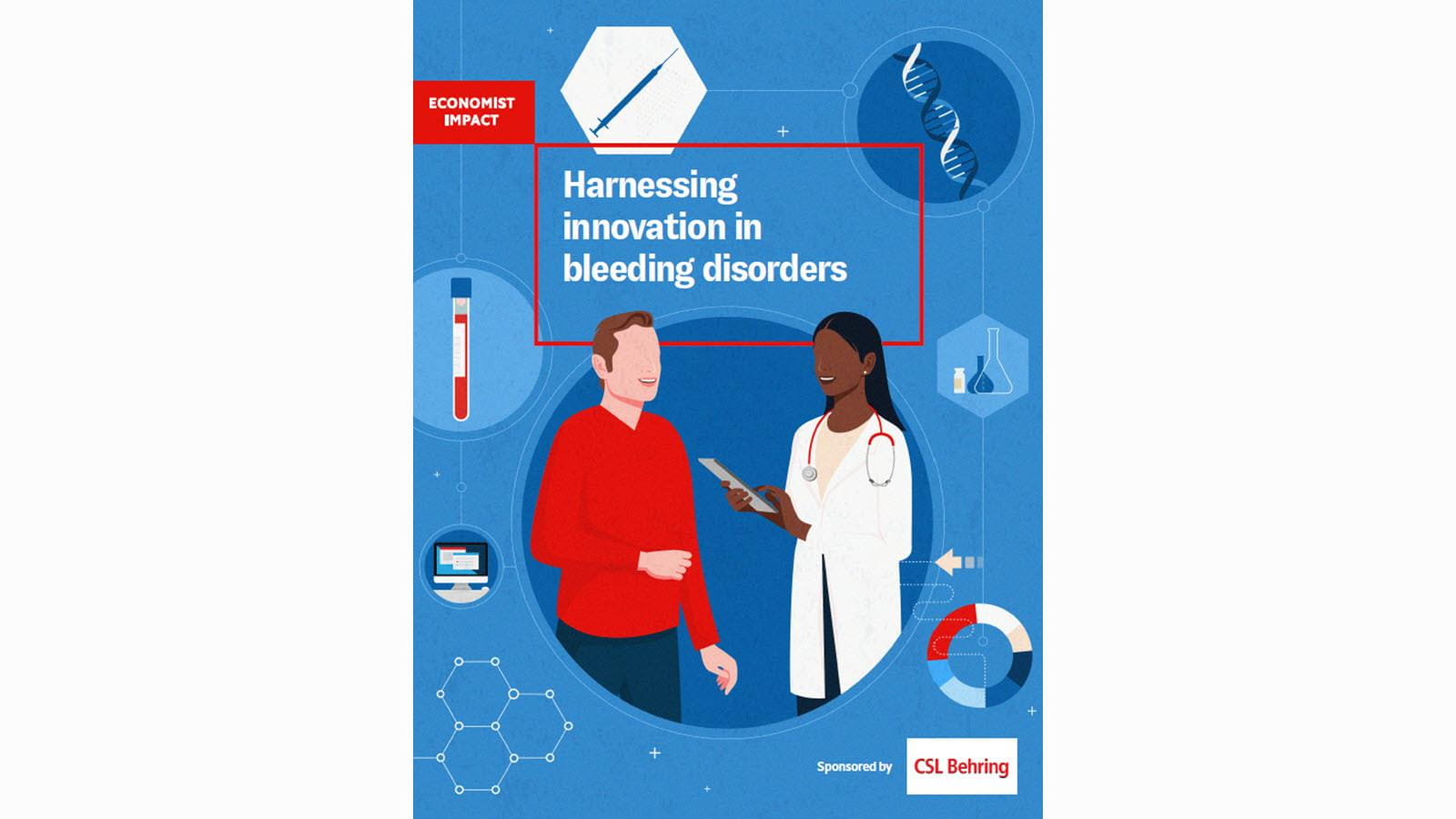 The cover of the Economist Impact's bleeding disorders report
