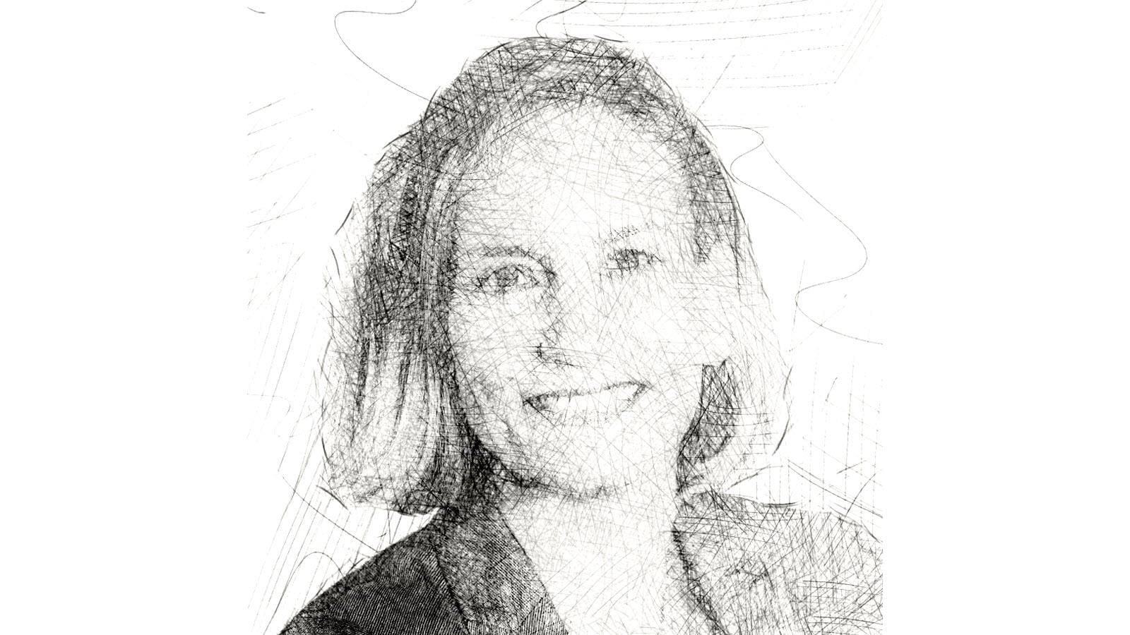 Sketch portrait of Emmanuelle Lecomte, CSL's Head of Regulatory Affairs