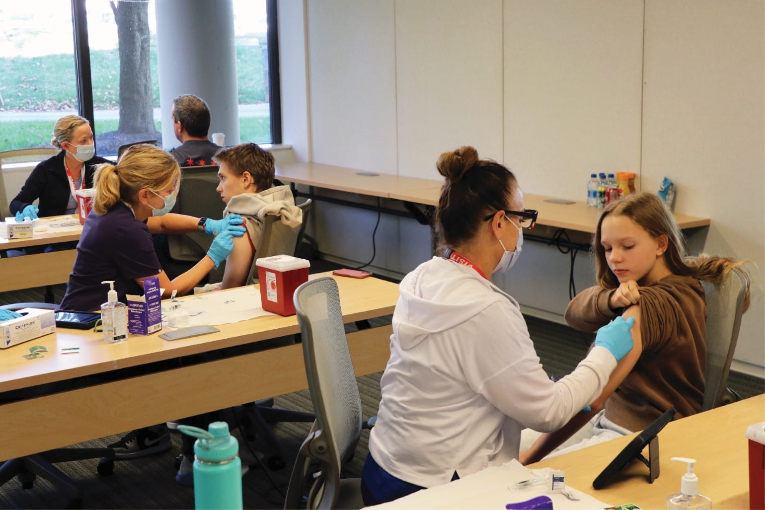 Flu vaccination clinic for employees and families at CSL Behring's King of Prussia location