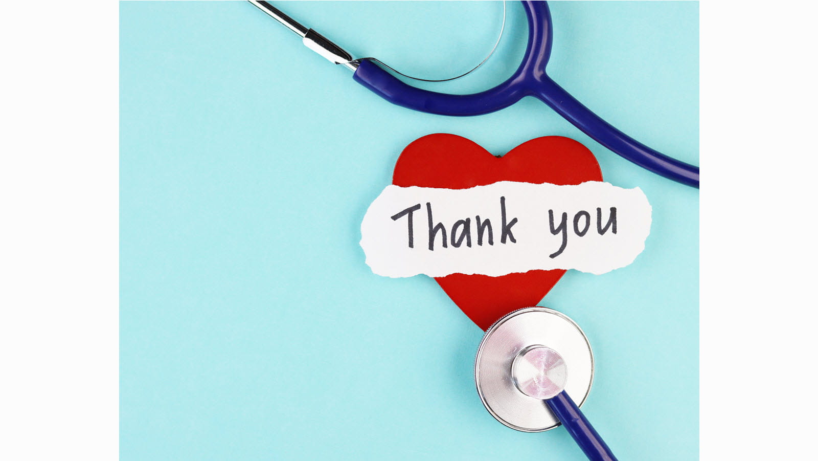 Thank you heart and stethoscope