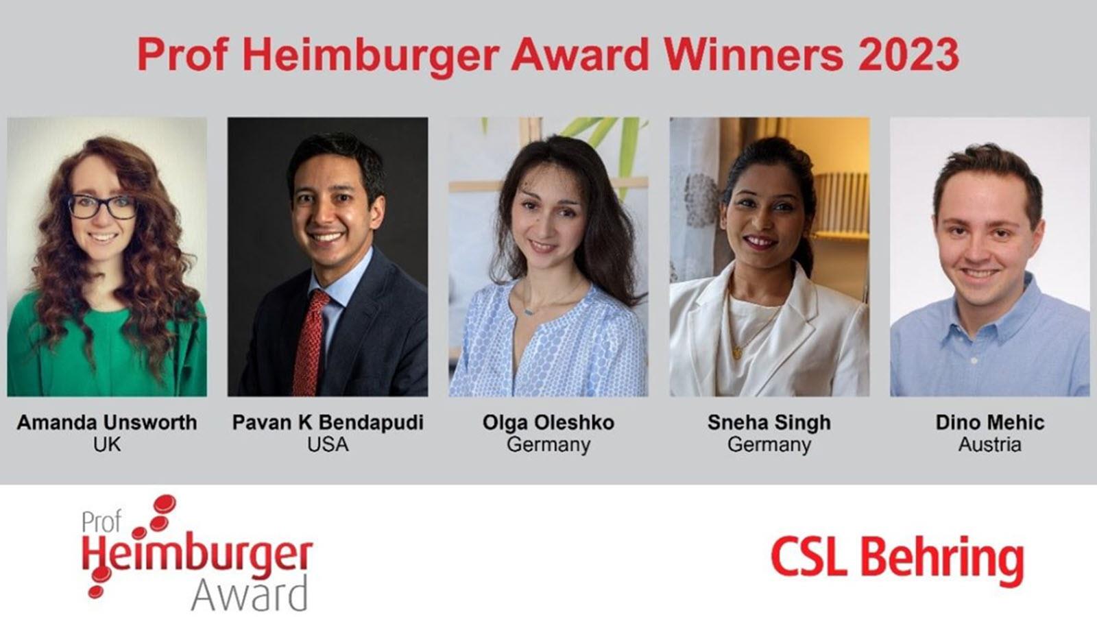 2023 Heimburger Award winners