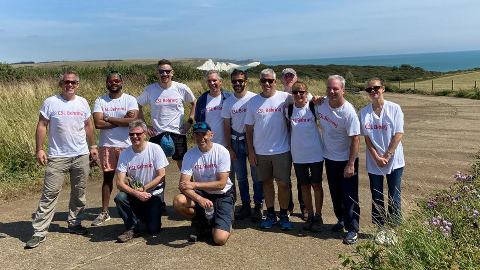 CSL Behring volunteers at Sussex Wildlife Trust’s Seaford Head