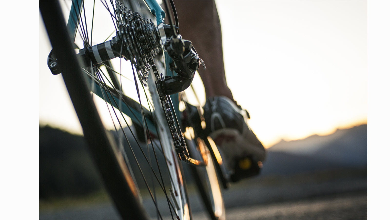 close-up of a cycling tire
