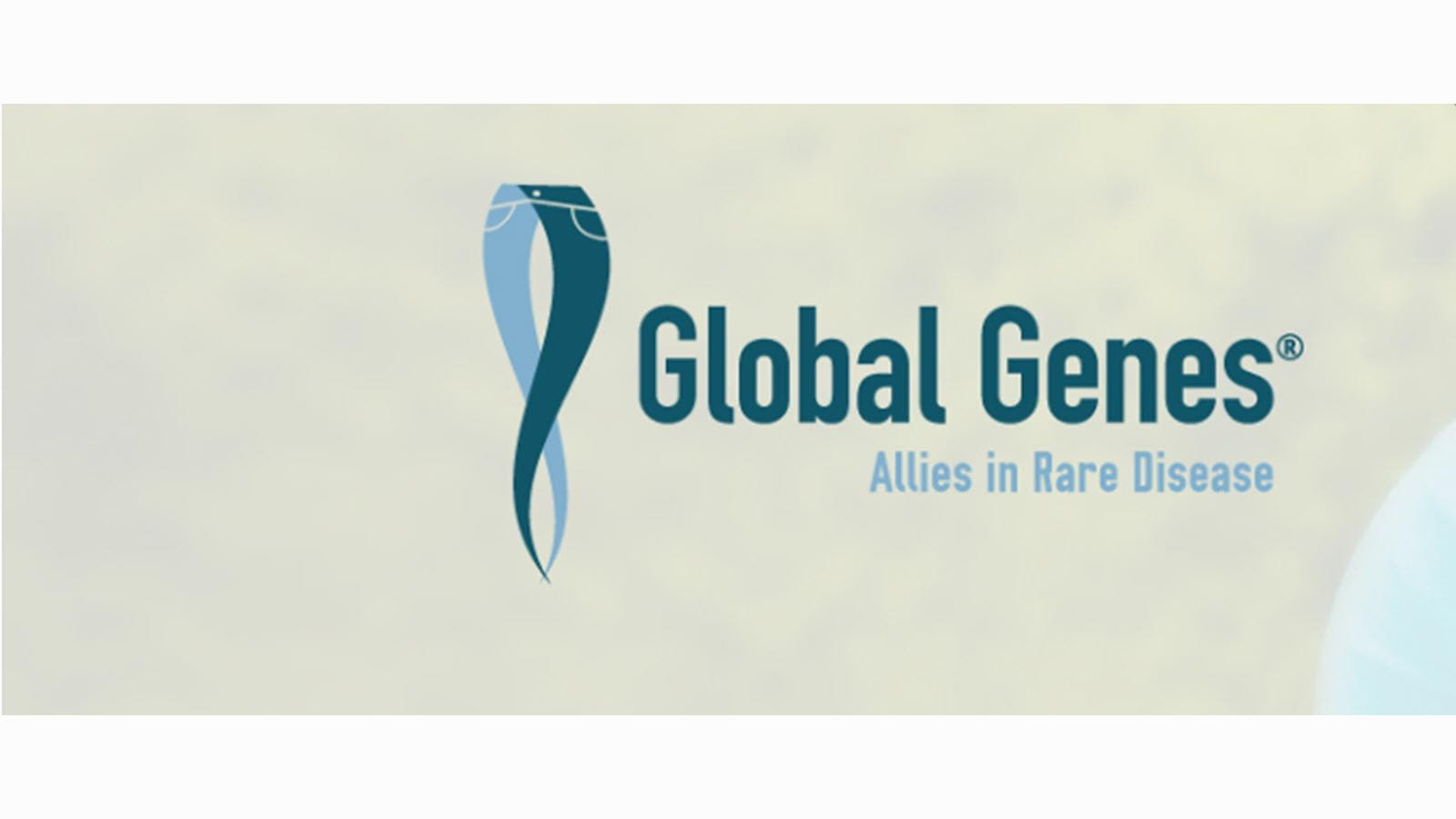 Global Genes Allies in Rare Disease with blue jean illustration