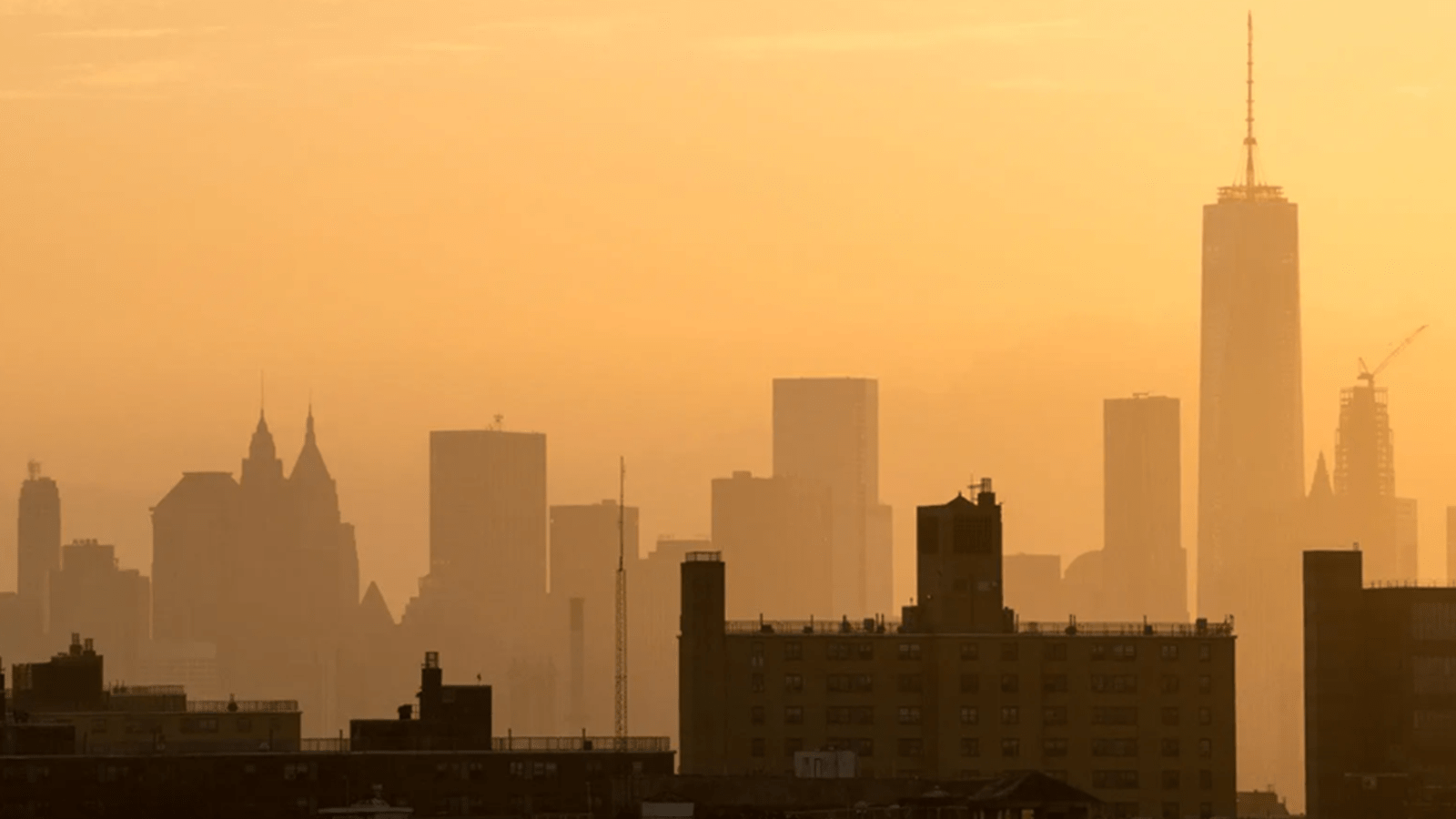 A hot, hazy, smoggy day in a large city