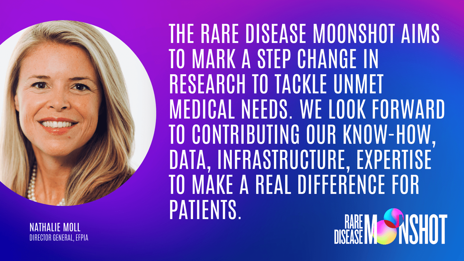 The rare disease moonshot aims to mark a step change in research to tackle unmet medical needs.