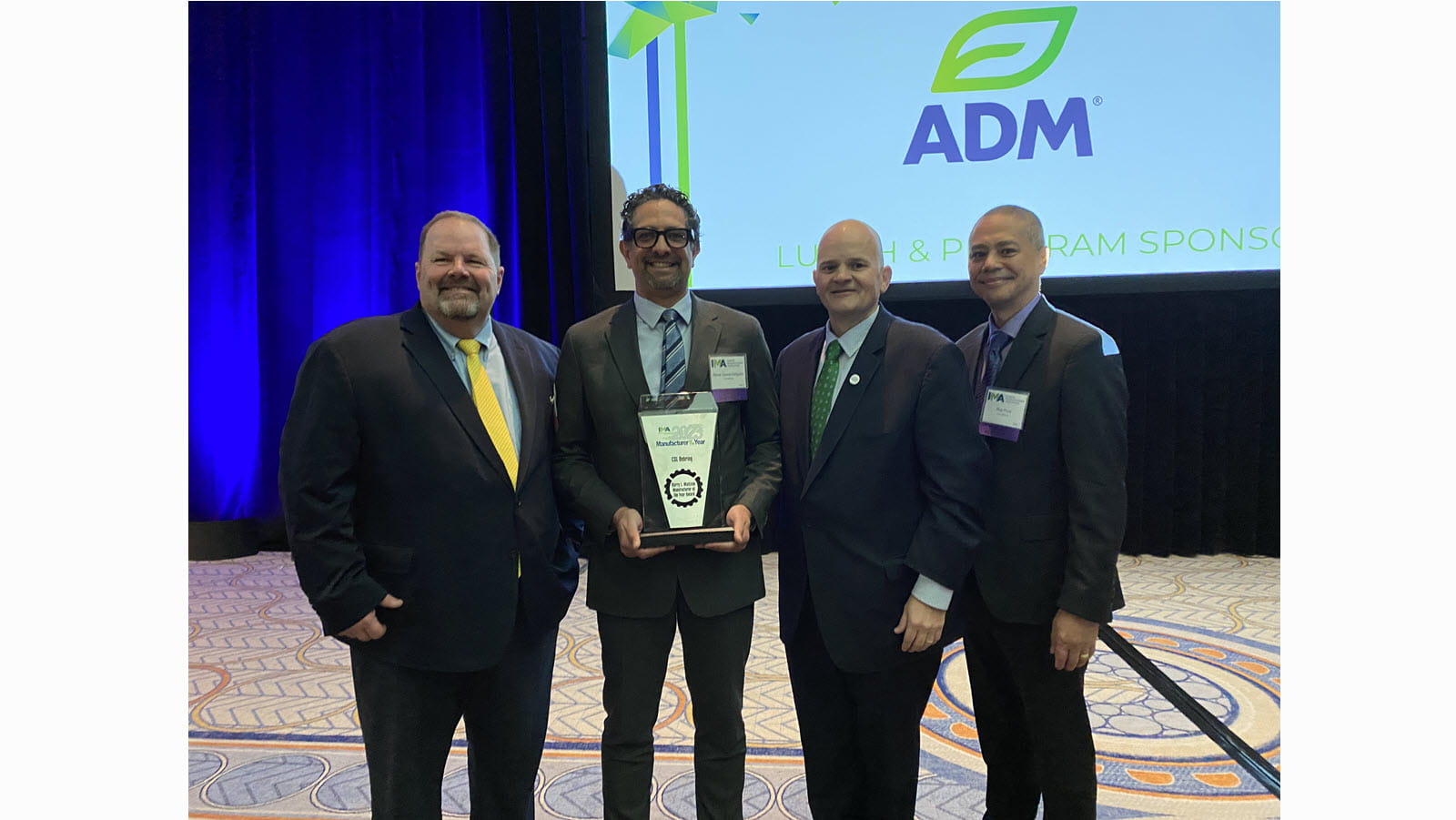 State Senator Patrick Joyce, Abner Garcia-Delgado, IMA President Mark Denzler, Roy Pura (CSL Behring state government affairs)