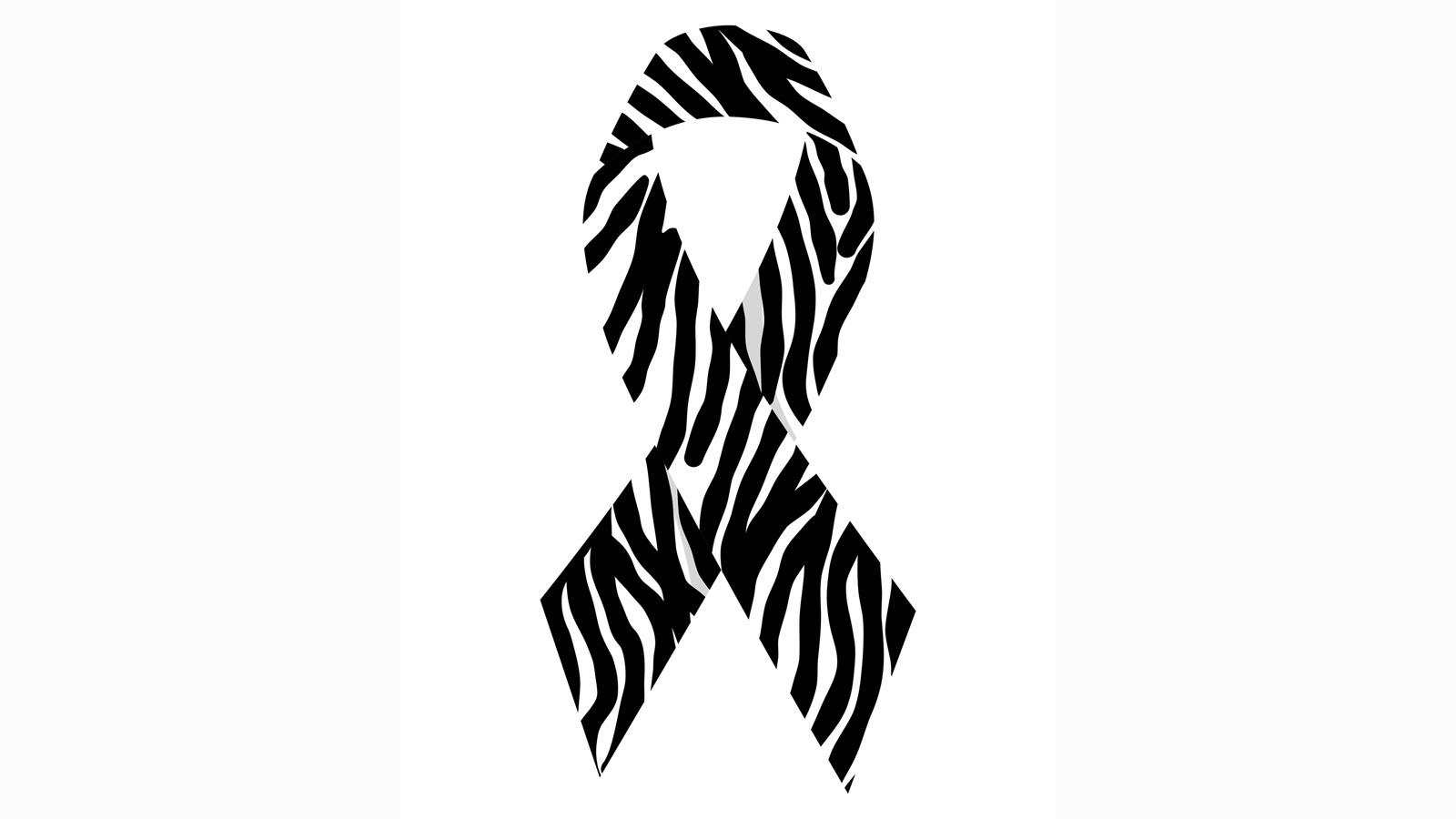 Zebra ribbon for rare disease patients