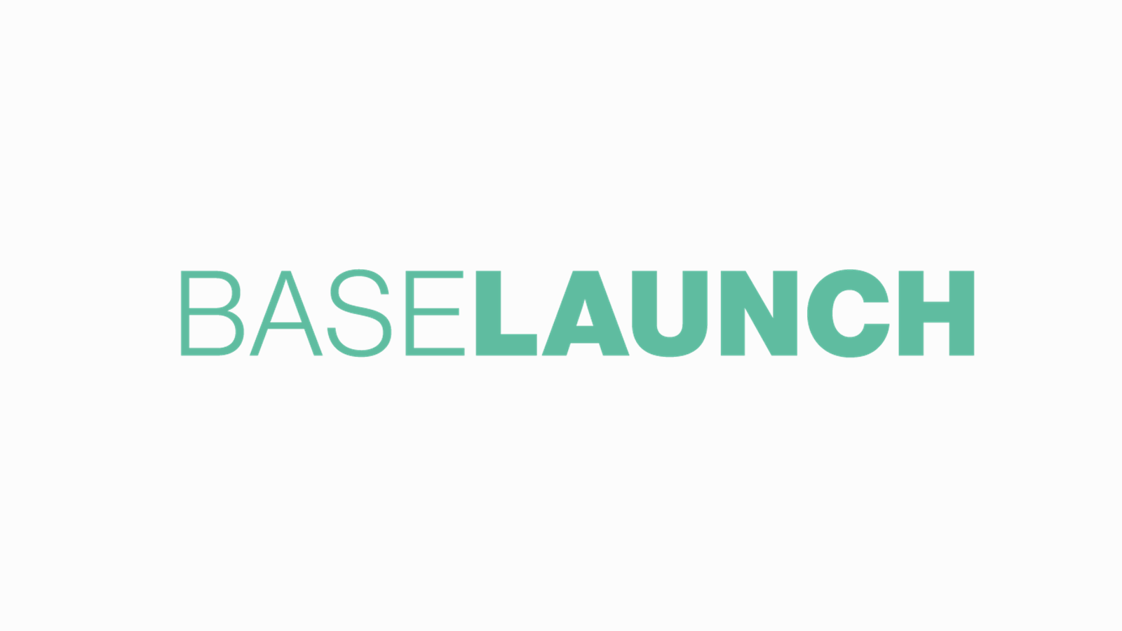 Green logo for BaseLaunch, an incubator for startup companies in Switzerland