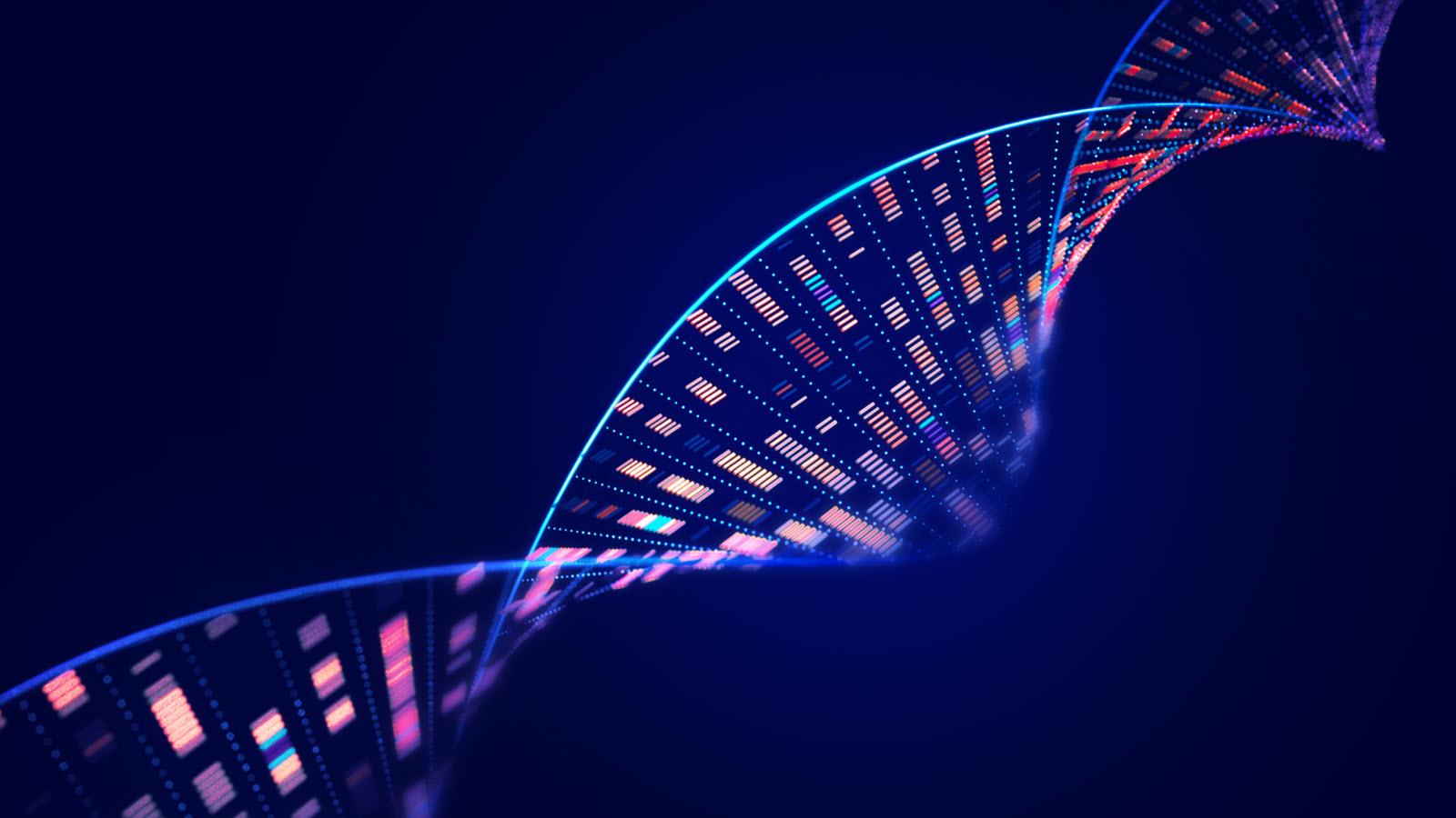 DNA illustration showing genes