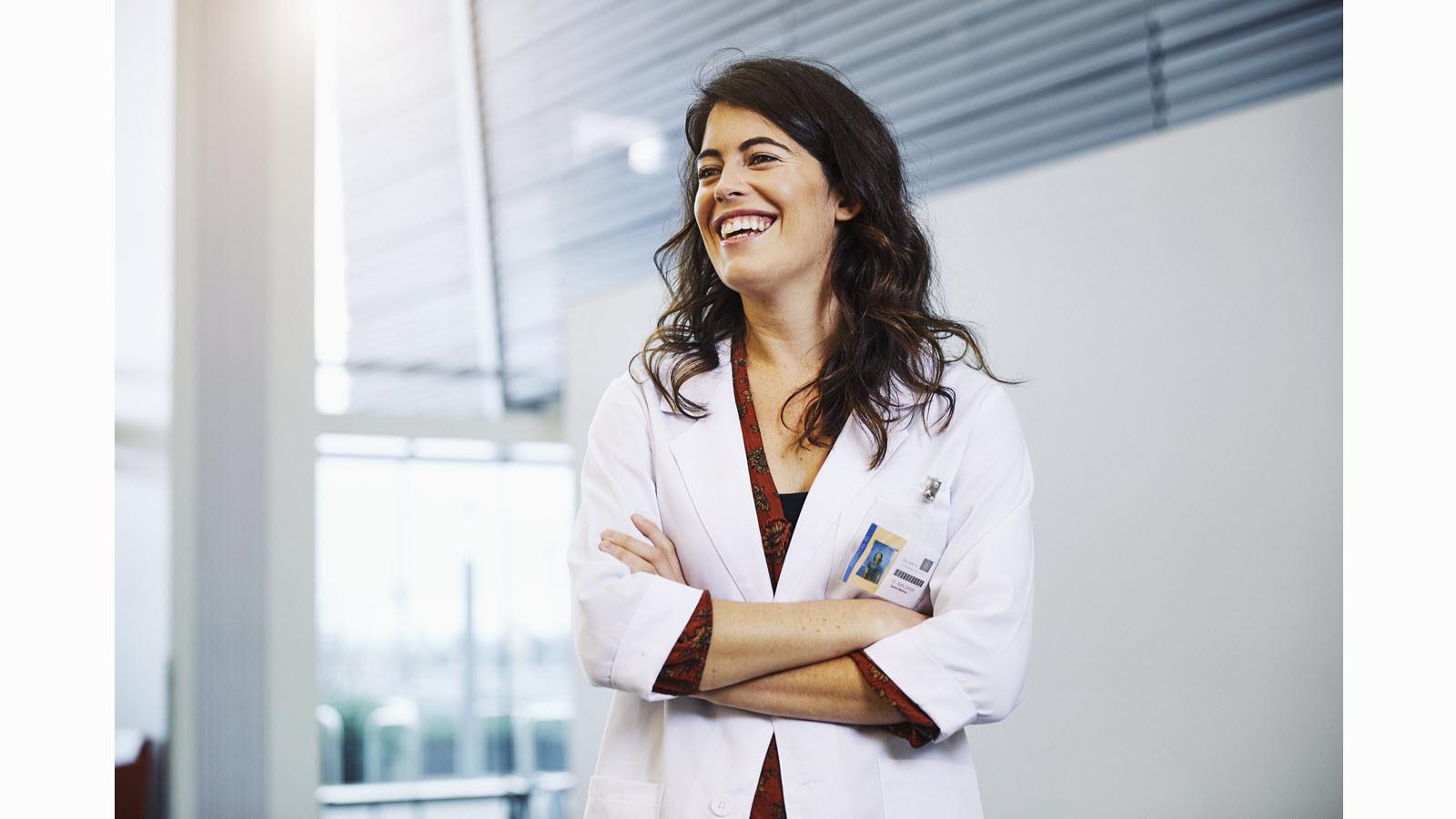 Doctor in a white coat