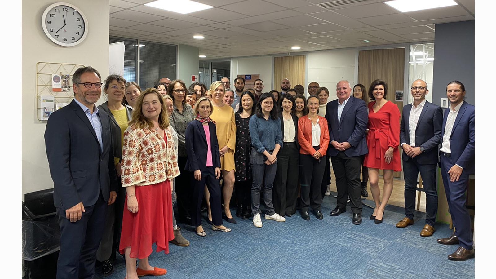 Group photo with CSL CEO Paul McKenzie and staff in Paris