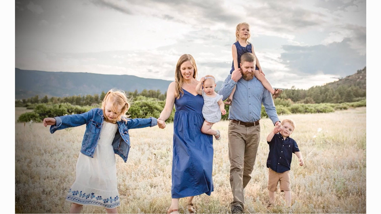 Hemophilia patient Tim Grams, his wife and their four children
