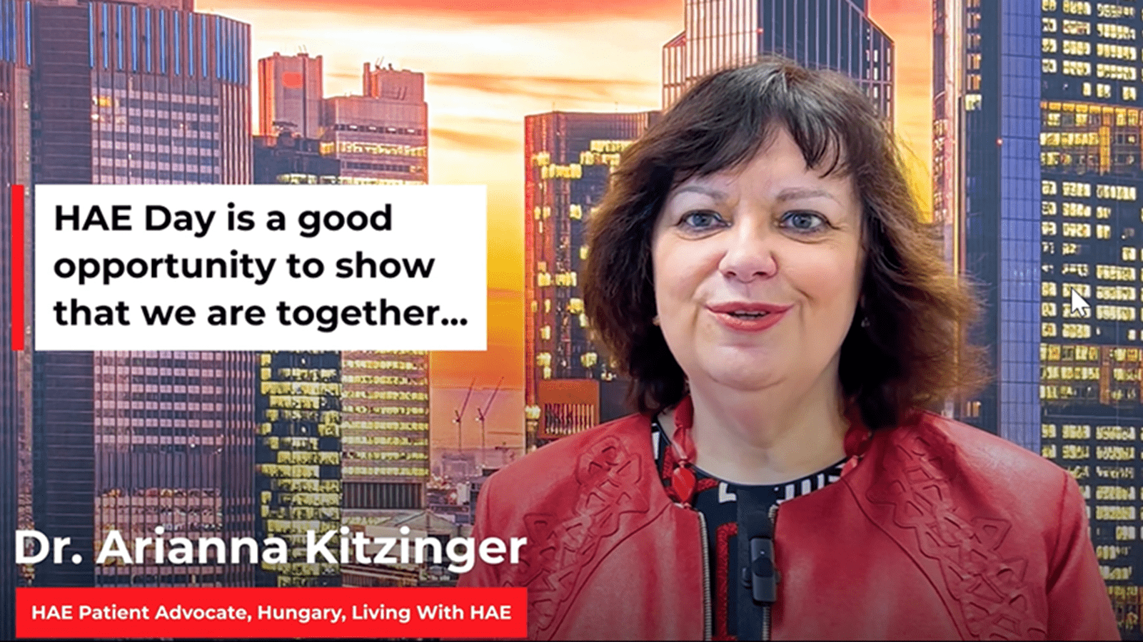 Dr. Arianna Kitzinger is a Hereditary Angioedema (HAE) patient, an associate professor of Pedagogy at the University of Sopron in Hungary and a member of the board of HAE Hungary.