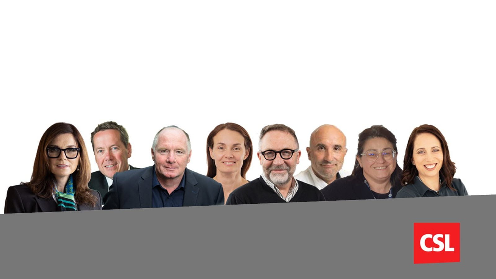 Photos of the eight CSL Research Acceleration Initiative Grantees