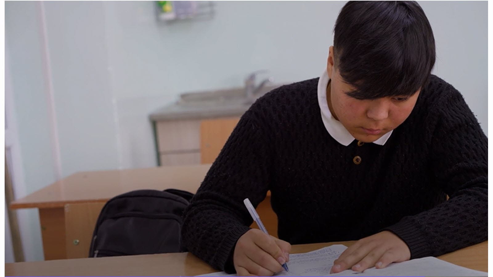 Bekbolson, a student in Kyrgyzstan, is among the recipients of donated medicine provided by the World Federation of Hemophilia to treat hemophilia.