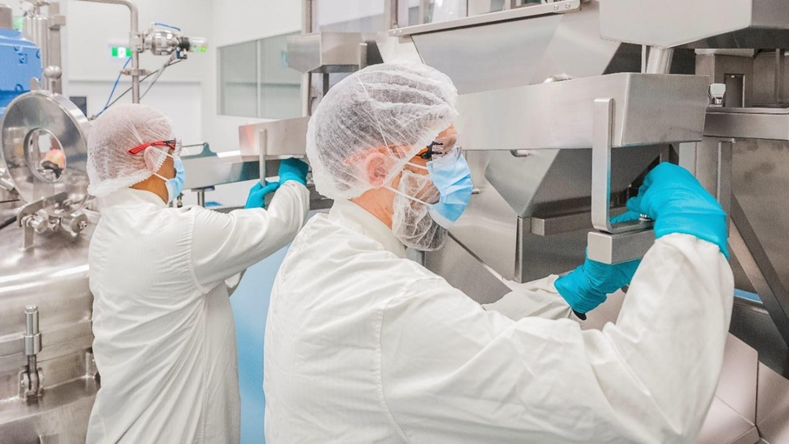 Two of 1,200 employees at the Broadmeadows facility in Victoria, Australia, where plasma-based medicines are manufactured for people who have rare and serious diseases.