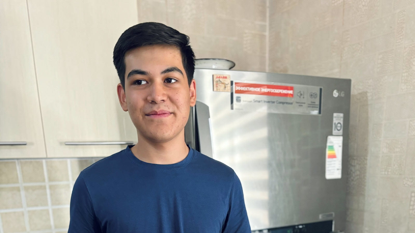 A young man who is benefiting from the WFH Humanitarian Aid program for hemophilia patients