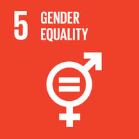 icon graphic - red background with a white male female symbol